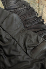 Outstanding Spring 2006 Roberto Cavalli Black Silky Jersey Corset Bodice Dress w Gold Hardware Detailing