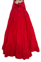 Iconic Spring 2002 Valentino Closing Look 94 Runway Red Silk Bow Dress