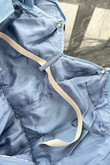 Outstanding 1960s Christian Dior by Marc Bohan Demi-Couture Sky Blue Silk Bombshell Dress