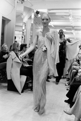 Prettiest Spring 1974 Halston Couture Pale Pastel Peach Iridescent Sequin Easy-to-Wear Tank Dress