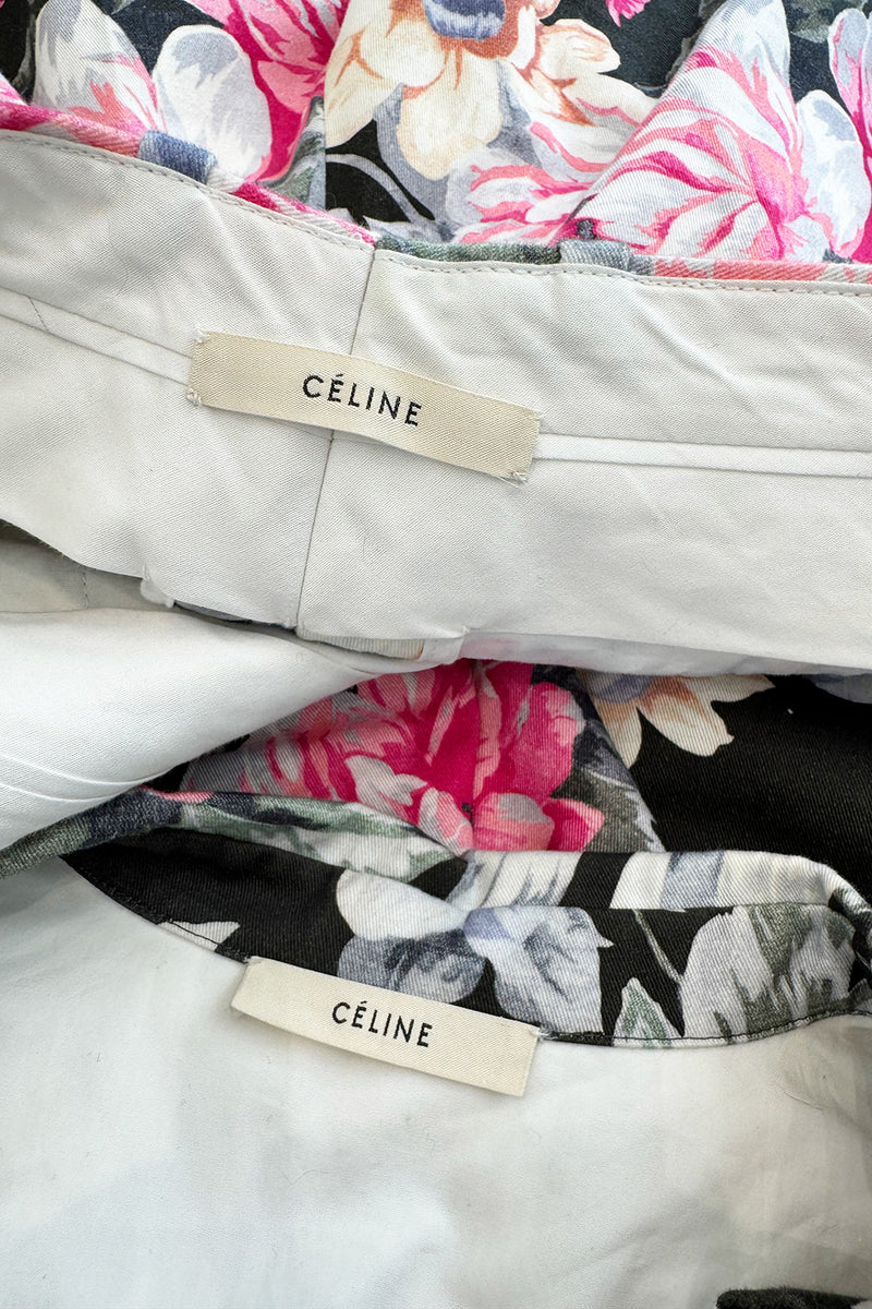 Well Documented Resort 2012 Celine by Phoebe Philo Floral Top or Jacket & Cropped Pant Suit