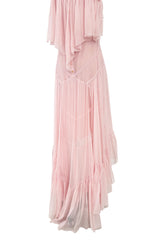 Spring 2005 Chanel by Karl Lagerfeld Runway Softest Pale Pink Floating Silk Chiffon Dress