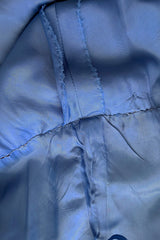 Incredible 1970s Jean Patou Printed Silk Organza Dress w Layered Ruffled Neckline & Hem