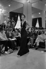 Sensual Spring 1973 Yves Saint Laurent Runway Black Silk Jersey Front, Side & Back Plunge Dress
