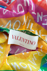 Dreamy 2024 Valentino Special Escape Summer Capsule Cotton Chevron & Logo Print Cover Up Overdress