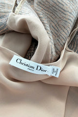 Chic Cruise 2020 Christian Dior by Maria Grazia Chiuri Runway Look 107 Metallic Print Dress w Full Sleeves