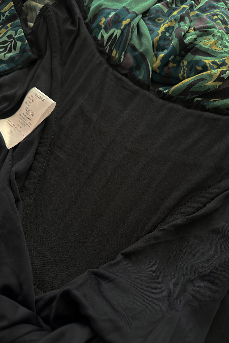 Fabulous Fall 2011 Emilio Pucci by Peter Dundas Runway Look 3 Green Print Corset Front Dress