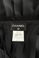 Pre-Fall 2013 Chanel by Karl Lagerfeld Runway Look 65 Black Silk Pleated Dress