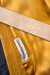 Late 1960s Christian Dior by Marc Bohan Chic Mustard Coloured Short Sleeved Soft Suede Jacket & Belt