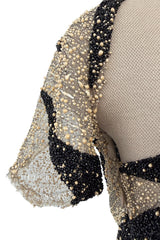 Spring 2001 Jean Louis Scherrer Haute Couture Look 22 Runway Sample Beaded Silk Chiffon & Net Dress