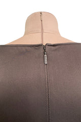 Important Fall 2003 Gucci by Tom Ford Runway Look 10 Stretch Silk Dress w Black Corset Waist Cincher Belt