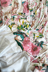 Phenomenal Spring 2006 Roberto Cavalli Pink Floral Print on Ivory Jersey Dress (Copy)