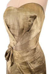 Iconic Spring 2008 Nina Ricci by Olivier Theyskens Runway Look 36 Gold Metal Thread Dress