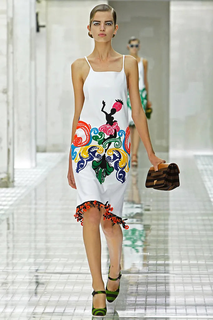 Exceptional Spring 2011 Prada by Miucci Prada Runway Look 27 & Ad Campaign Embroidered & Beaded White Dress