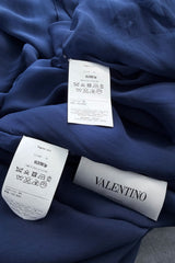 Fall 2014 Valentino by Pierpaolo & Piccioli & Maria Grazia Chiuri Deep Blue Silk Chiffon Caftan Dress