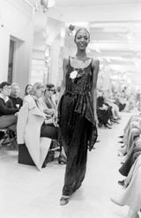 Prettiest Spring 1974 Halston Couture Pale Pastel Peach Iridescent Sequin Easy-to-Wear Tank Dress