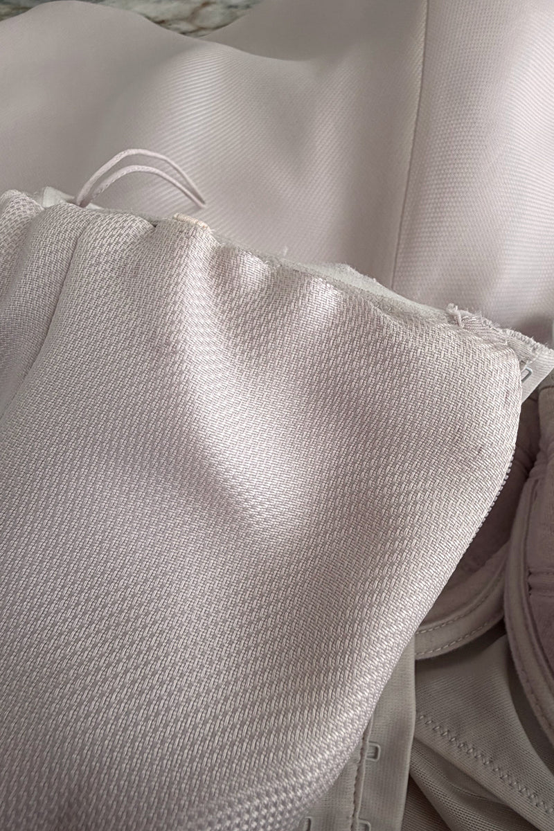 Outstanding 2014 Christian Dior by Raf Simons Strapless Palest Soft Pink Dress w Tiered Skirting