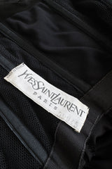 Spring 1987 Yves Saint Laurent Haute Couture Strapless Black Handmade Lace Dress