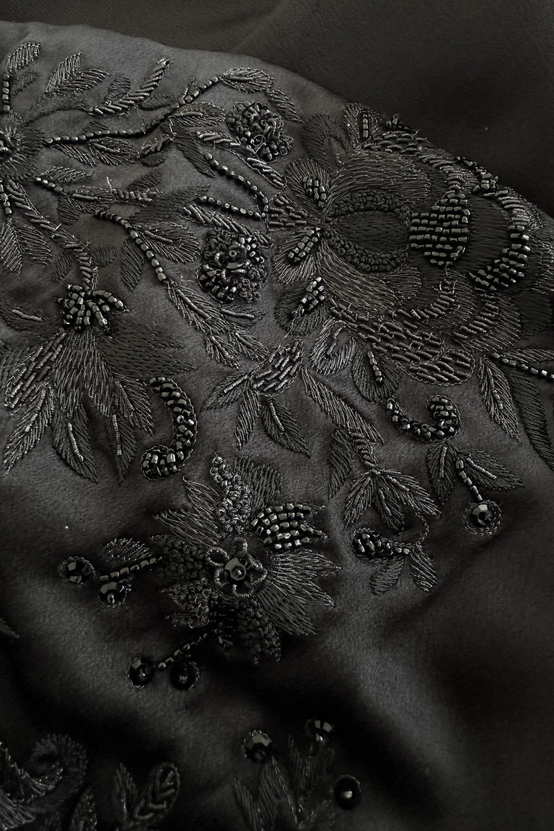 Fall 2008 Alexander McQueen 'The Girl Who Lived in a Tree' Strapless Draped Silk Dress w Elaborate Beading