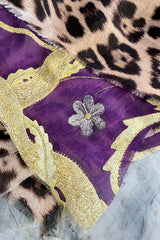 Fall 2004 Roberto Cavalli Runway Look 31 Multiple Prints & Layered Silk Chiffon Great Coat Jacket