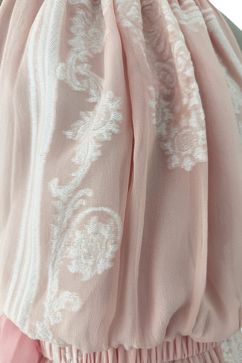 Spring 2017 Fendi by Karl Lagerfeld Runway Look 45 Pink Silk Chiffon