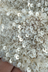 Extraordinary Spring 2001 Original Valentino Runway Look 73 Sequin Top & Ivory Silk Skirt Set