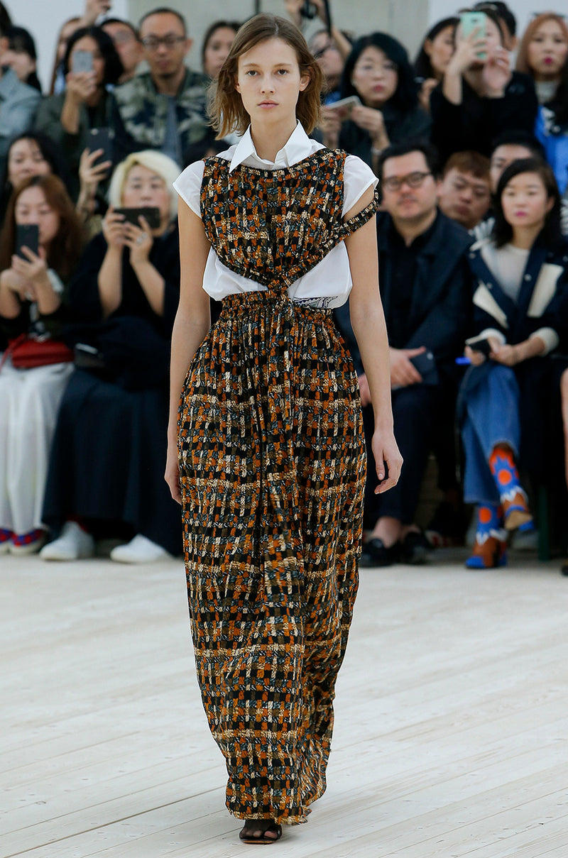 Spring 2017 Celine by Phoebe Philo Runway Look 4 Basket Weave Print Je Shrimpton Couture