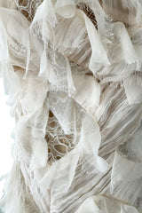 2011 Alexander McQueen by Sarah Burton Intricate Lace & Silk Chiffon Ivory Dress