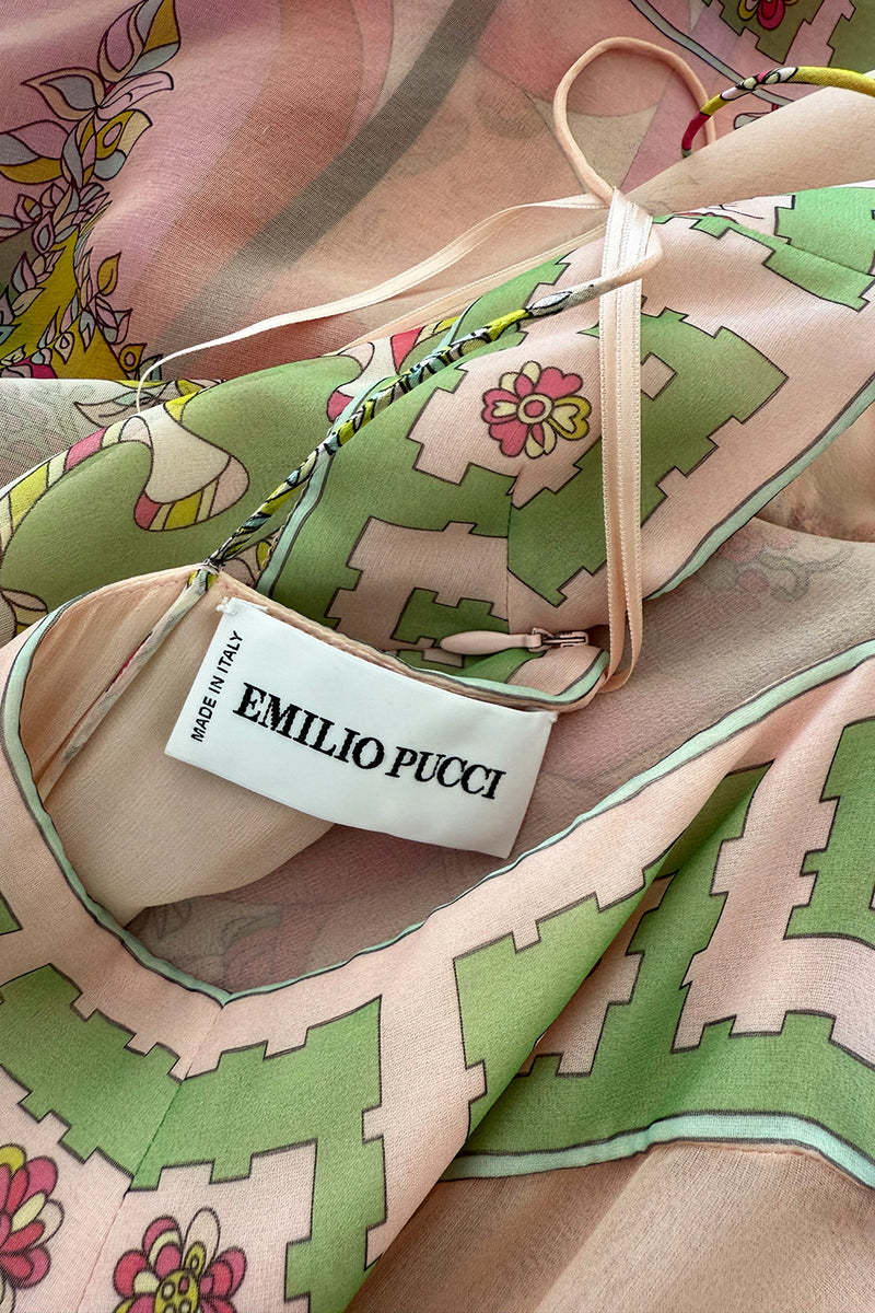 Spectacular Spring 2012 Emilio Pucci by Peter Dundas Runway Look 14 Pink Print Dress w Multi Layered Skirt