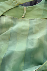Rare Spring 1964 Cristobal Balenciaga Haute Couture Pale Mint Green Sculpted Silk Taffeta Dress