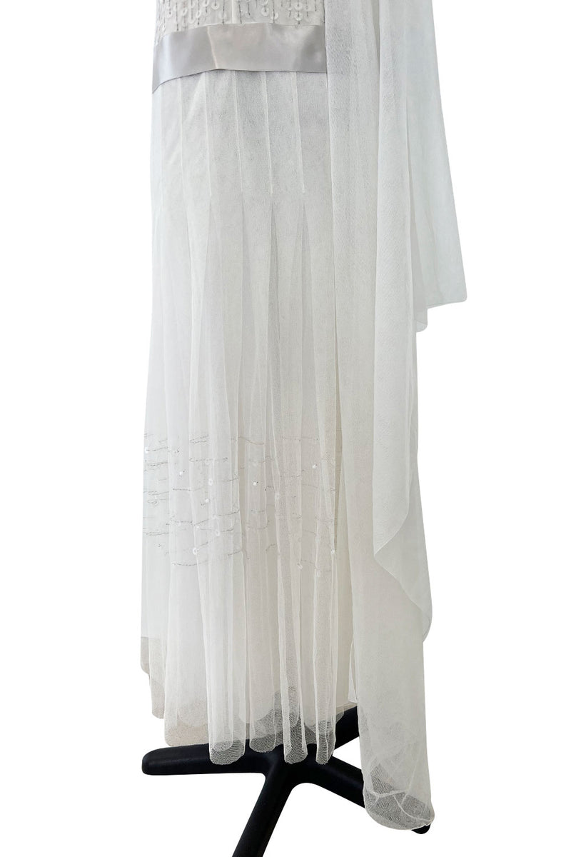 Stunning 2005 Chanel by Karl Lagerfeld White Sequin Detailed