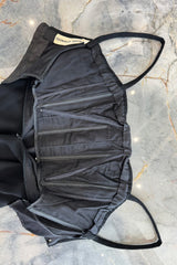Sophisticated 1960s Donald Brooks Fine  Black Wool Crepe Dress w Elaborate Rhinestone Detailing