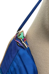 Iconic Spring 1992 Versace by Gianni Versace Jeans Couture Floral Print Full Skirt Halter Mini Dress