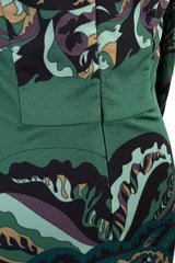 Fabulous Fall 2011 Emilio Pucci by Peter Dundas Runway Look 3 Green Print Corset Front Dress