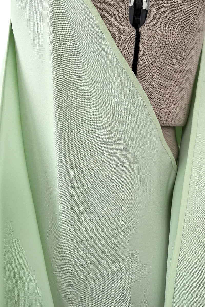 Rare Spring 1978 Philippe Venet the Haute Couture Runwau Sample Pale Mint Silk One Shoulder Dress