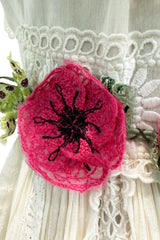 Romantic Resort 2015 Valentino by Pierpaolo & Piccioli & Maria Grazia Chiuri Cotton Embroidered Dress w  Flower Belt