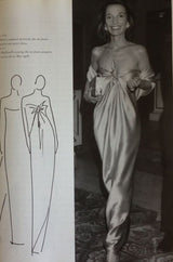 Rare 1976 Halston Couture Iconic Well Documented Front Tying Bias Cut Black Velvet Strapless Column Dress