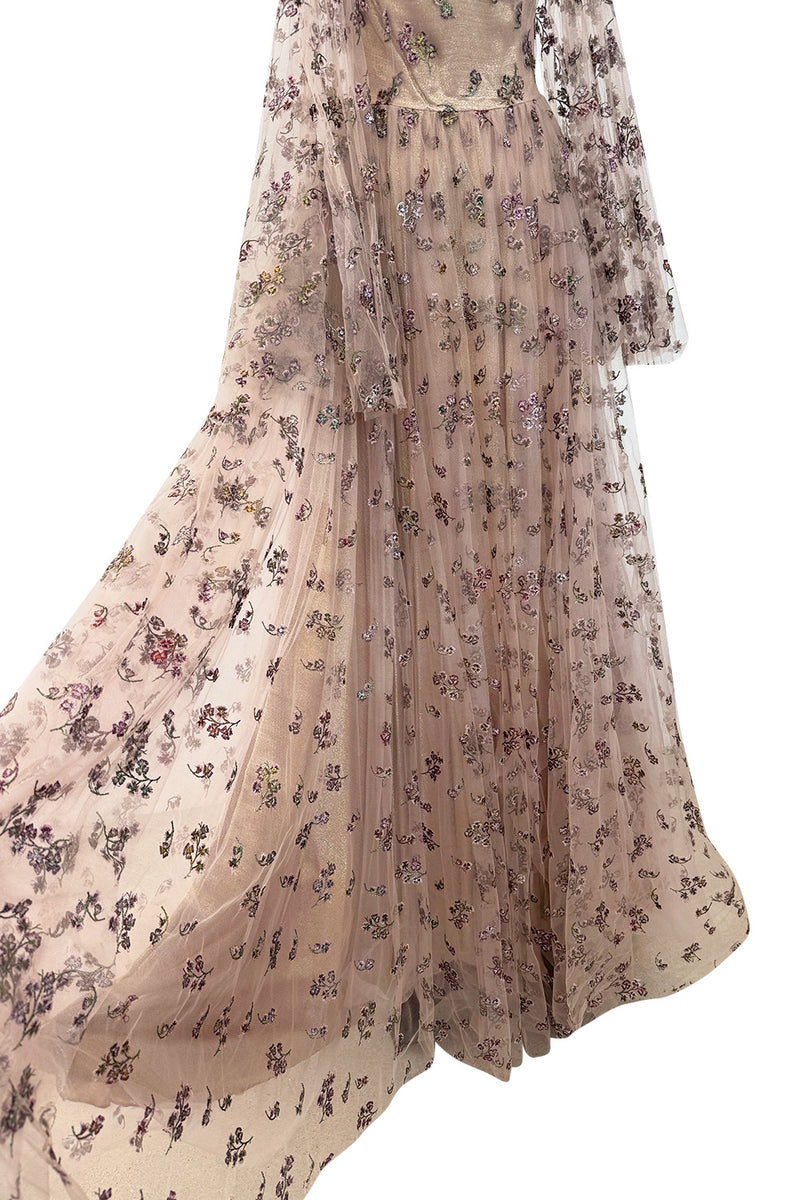 Dreamy Fall 2018 Luisa Beccaria Runway Embroidered Flower Dress W Gold dreamy-fall-2018-luisa-beccaria-runway-embroidered-flower-dress-w-gold