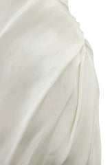 Prettiest 1950s Fred Perlberg Strapless Ivory Dress w Gathered Back Skirting & Net Cotton Muslin Underskirts