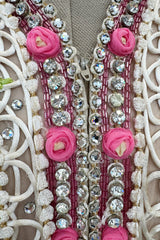Exquisite 1960s Mr Blackwell One Off Highly Detailed & Embellished Ivory Sheath Dress