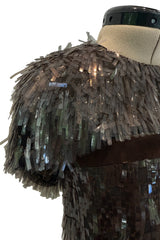 Incredible Fall 2010 Gucci by Frida Giannini Runway Look 45 Strapless Dress Covered w Pailettes & Matching Capelet