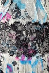 Spectacular Cruise 2007 Chanel by Karl Lagerfeld Chanel Print Silk Chiffon Dress