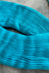 Exceptional Spring 1974 Madame Gres Haute Couture Unlabeled Documented Blue Silk Jersey Skirt & Top