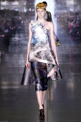 Gorgeous Fall 2013 Mary Katrantzou Runway Print From Look 18 Strapless Bubble Skirt Mini Dress