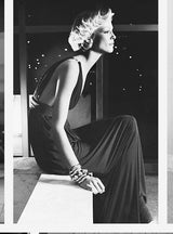 Sensual Spring 1973 Yves Saint Laurent Runway Black Silk Jersey Front, Side & Back Plunge Dress
