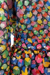 Numbered 1970s Christian Dior by Marc Bohan Demi-Couture Metallic Multi Color Silk Set