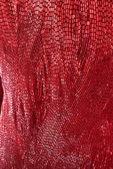 Phenomenal Fall 2011 Alexandre Vauthier Haute Couture Runway Look Hand Beaded Red Silk Chiffon Dress