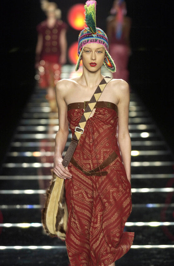 Sexy Fall 2002 Christian Dior by John Galliano Look 23 in Black Strapless Silk w Buckle Details