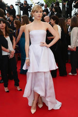 Outstanding 2014 Christian Dior by Raf Simons Strapless Palest Soft Pink Dress w Tiered Skirting