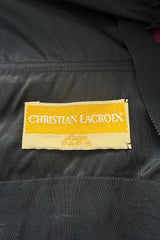 Exuberant Spring 1988 Christian Lacroix Luxe Demi-Couture Runway & Documented Strapless Floral Mini Dress